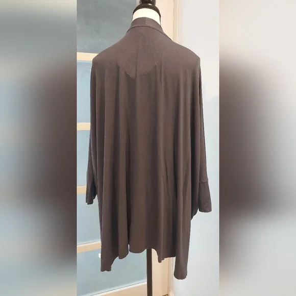 Gray Open Front Cardigan Sweater Lightweight - Picture 5 of 8